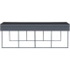 Tettoia per auto con tetto in acciaio zincato, 22m² - 366x596cm - colore antracite – X-METAL
