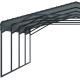 Tettoia per auto con tetto in acciaio zincato, 38m² - 597x636cm - colore antracite – X-METAL