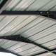 Tettoia per auto con tetto in acciaio zincato, 38m² - 597x636cm - colore antracite – X-METAL