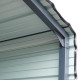 Tettoia per auto con tetto in acciaio zincato, 47m² - 597x791cm - colore antracite – X-METAL