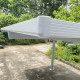 Tettoia con 2 pali, 15 m², alluminio laccato bianco e policarbonato trasparente - FALCON - X-METAL
