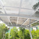 Tettoia con 2 pali, 15 m², alluminio laccato bianco e policarbonato trasparente - FALCON - X-METAL