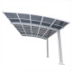Tettoia con 2 pali, 15 m², alluminio laccato bianco e policarbonato trasparente - FALCON - X-METAL