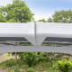 Tettoia doppia 30m² in alluminio laccato bianco e policarbonato trasparente EAGLE X-METAL