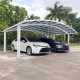 Tettoia doppia 30m² in alluminio laccato bianco e policarbonato trasparente EAGLE X-METAL