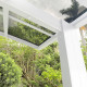 Tettoia doppia 30m² in alluminio laccato bianco e policarbonato trasparente EAGLE X-METAL