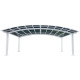 Tettoia doppia 30m² in alluminio laccato bianco e policarbonato trasparente EAGLE X-METAL