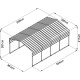 Tettoia per auto con tetto in acciaio zincato, 22m² - 366x596cm - colore antracite – X-METAL