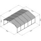 Tettoia per auto con tetto in acciaio zincato, 47m² - 597x791cm - colore antracite – X-METAL