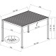 Pergola bioclimatica NEWSTEEL in acciaio zincato laccato antracite, 3x3m - X-METAL