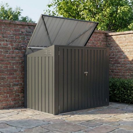 Contenitore multifunzionale 2300 L - 2 pattumiere in acciaio zincato - X-METAL