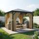 Pergola 300x300cm in alluminio antracite e policarbonato - X-METAL