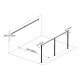 Pergola addossata regolabile in alluminio - profondità 400 cm x lunghezza 618 cm - X-METAL
