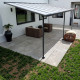 Pergola addossata regolabile in alluminio - profondità 400 cm x lunghezza 618 cm - X-METAL