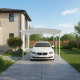 Tettoia auto in alluminio bianco 3x5,76m e policarbonato 6mm X-METAL