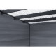 Casetta da giardino monofalda in composito con telaio in alluminio grigio scuro, 7,8 m² + terrazza 7,8 m² - Woodlife Garden