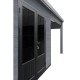 Casetta da giardino monofalda in composito con telaio in alluminio grigio scuro, 7,8 m² + terrazza 7,8 m² - Woodlife Garden