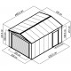 Garage in metallo antracite 15,14 m² porta avvolgibile antracite + kit di ancoraggio X-METAL