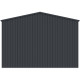 Garage in metallo antracite 15,14 m² porta avvolgibile antracite + kit di ancoraggio X-METAL