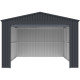 Garage in metallo antracite 15,14 m² porta avvolgibile antracite + kit di ancoraggio X-METAL