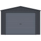 Garage in metallo antracite 15,14 m² porta avvolgibile antracite + kit di ancoraggio X-METAL