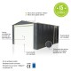 Garage in metallo antracite 17,31m² porta avvolgibile antracite + kit di ancoraggio X-METAL