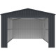 Garage in metallo antracite 17,31m² porta avvolgibile antracite + kit di ancoraggio X-METAL
