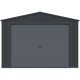 Garage in metallo antracite 17,31m² porta avvolgibile antracite + kit di ancoraggio X-METAL