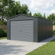 Garage in metallo antracite 17,31m² porta avvolgibile antracite + kit di ancoraggio X-METAL