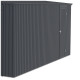 Garage doppio 637x513cm in acciaio zincato grigio antracite con porte avvolgibili antracite - X-METAL