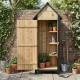 Armadio da giardino in legno termotrattato e laccato FSC 77x54x179 cm con ripiani - Arbor
