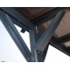 Tettoia in alluminio antracite 3x5,76m e policarbonato 6mm X-METAL