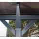 Tettoia in alluminio antracite 3x5,76m e policarbonato 6mm X-METAL