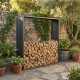 Legnaia in acciaio Corten 180x180cm - X-metal