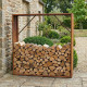 Legnaia in acciaio Corten 180x180cm - X-metal