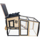 Gabbia da esterno in legno termo-trattato  e certificato FSC con rivestimento isolante, 153x64,5x103,5 cm - Shelty Pet
