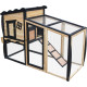 Gabbia da esterno in legno termo-trattato  e certificato FSC con rivestimento isolante, 153x64,5x103,5 cm - Shelty Pet