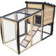 Gabbia da esterno in legno termo-trattato  e certificato FSC con rivestimento isolante, 153x64,5x103,5 cm - Shelty Pet