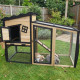 Gabbia da esterno in legno termo-trattato  e certificato FSC con rivestimento isolante, 153x64,5x103,5 cm - Shelty Pet