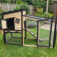 Gabbia da esterno in legno termo-trattato  e certificato FSC con rivestimento isolante, 153x64,5x103,5 cm - Shelty Pet