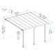 Pergola per terrazza in alluminio bianco 3x4,25m + PC 16mm Olympia - Canopia by Palram