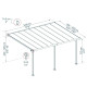 Pergola per terrazza in alluminio bianco 3x5,46m + PC 16mm Olympia - Canopia by Palram