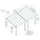 Pergola per terrazza in alluminio grigio 3x6,10m + PC 16mm Olympia - Canopia by Palram