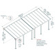 Pergola per terrazza in alluminio bianco 3x8,51m + PC 16mm Olympia - Canopia by Palram