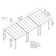 Pergola in alluminio bianco 3x9,15m + PC 16mm Olympia - Canopia by Palram