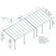 Pergola per terrazza in alluminio bianco 3x9.71m + PC 16mm Olympia - Canopia by Palram