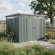 Casetta da giardino Kosto da 8,64 m² in acciaio zincato, verde salvia + kit di ancoraggio - X-Metal