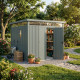 Casetta da giardino Kosto da 8,64 m² in acciaio zincato, verde salvia + kit di ancoraggio - X-Metal