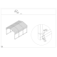 Tettoia per auto con tetto in acciaio zincato, 38m² - 597x636cm - colore antracite – X-METAL