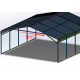 Tettoia per auto con tetto in acciaio zincato, 38m² - 597x636cm - colore antracite – X-METAL